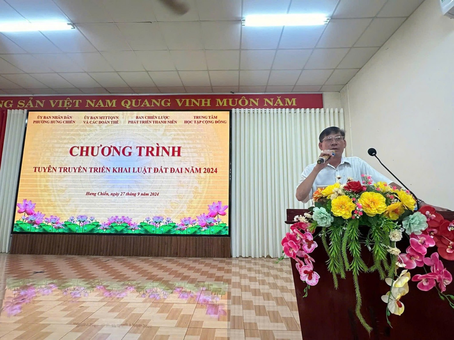UBND PHƯỜNG HƯNG CHIẾN TỔ CHỨC HỘI NGHỊ TUYÊN TRUYỀN PHÁP LUẬT.