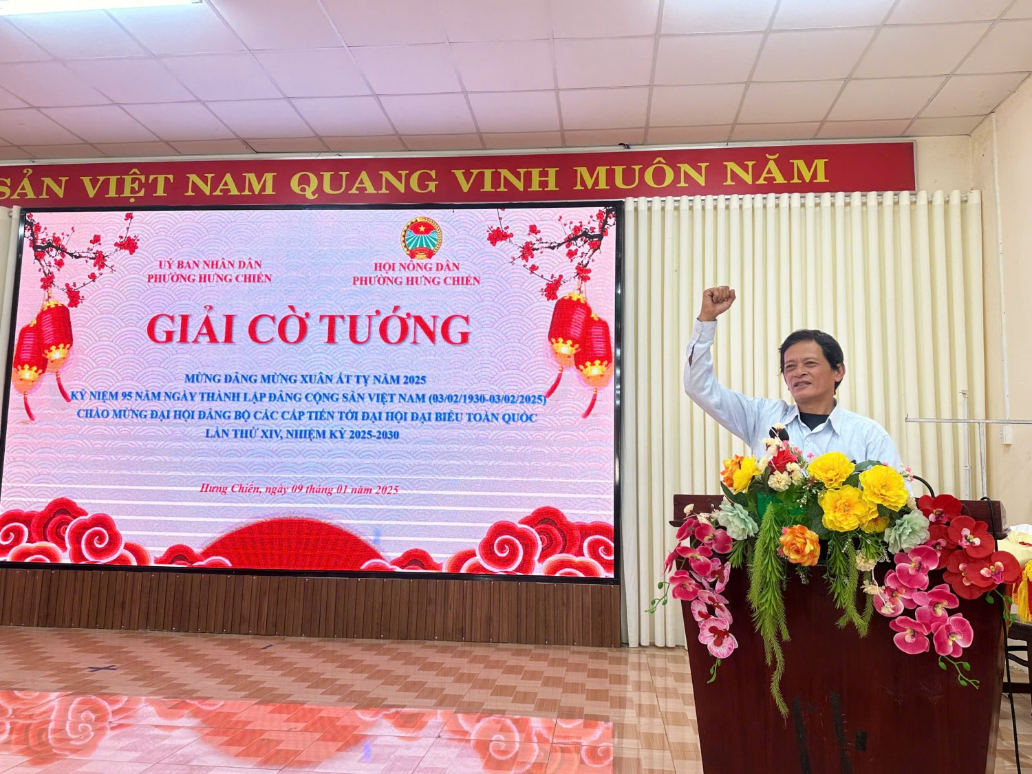 UBND PHƯỜNG HƯNG CHIẾN PHỐI HỢP VỚI HỘI NÔNG DÂN PHƯỜNG TỔ CHỨC GIẢI CỜ TƯỚNG MỪNG ĐẢNG - MỪNG XUÂN ẤT TỴ NĂM 2025